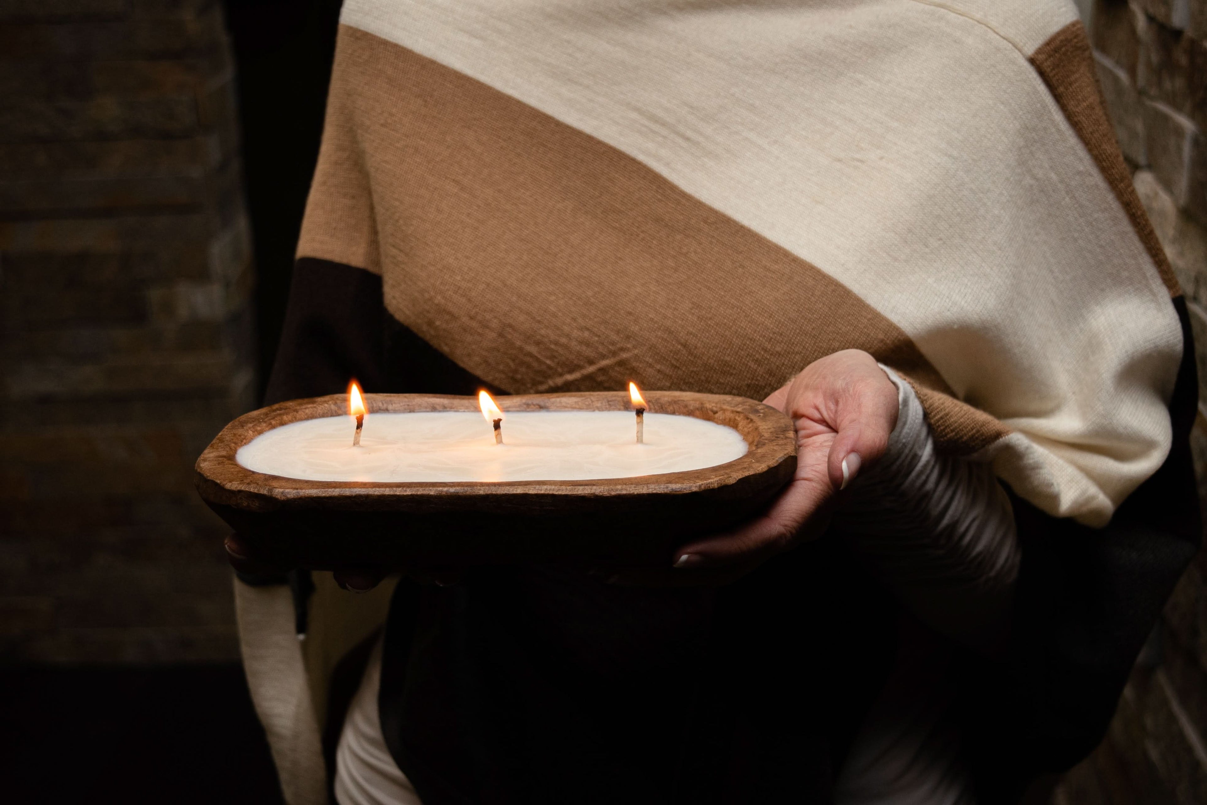 3-Wick Dough Bowl Soy Candle - Gatherings