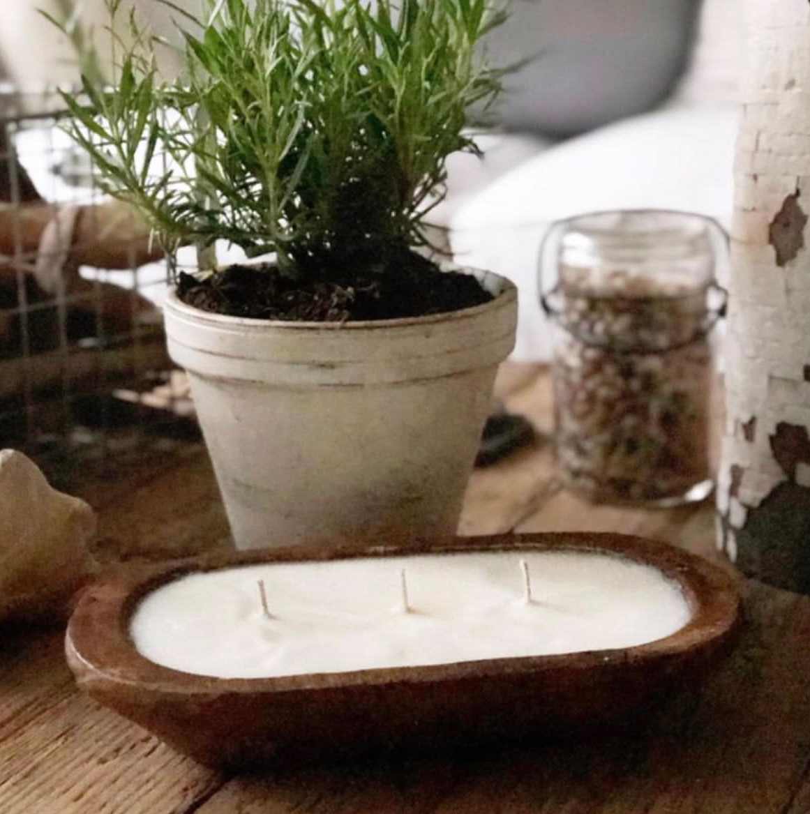 3-Wick Dough Bowl Soy Candle - Gatherings